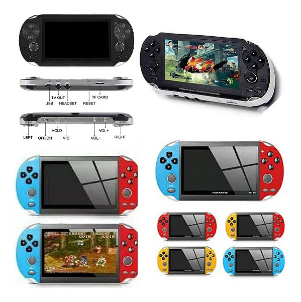 Máquinas Portáteis De Videogame + Fone de Ouvido de Brinde