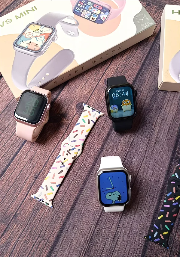 Smartwatch Hw9 Mini 41mm Serie 9 Com Pulseira Extra NFC Lançamento - Branco