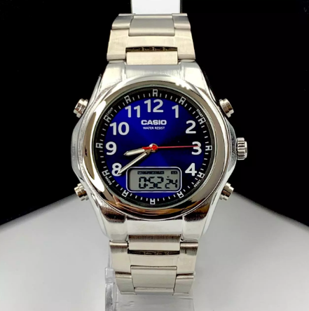 Relógio Casio AQ180 Prata azul