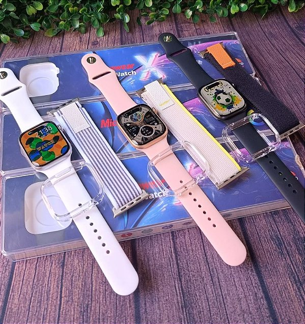 Smartwatch Watch X 45mm Serie 10 Super Amoled Chat GPT Pulseira Extra