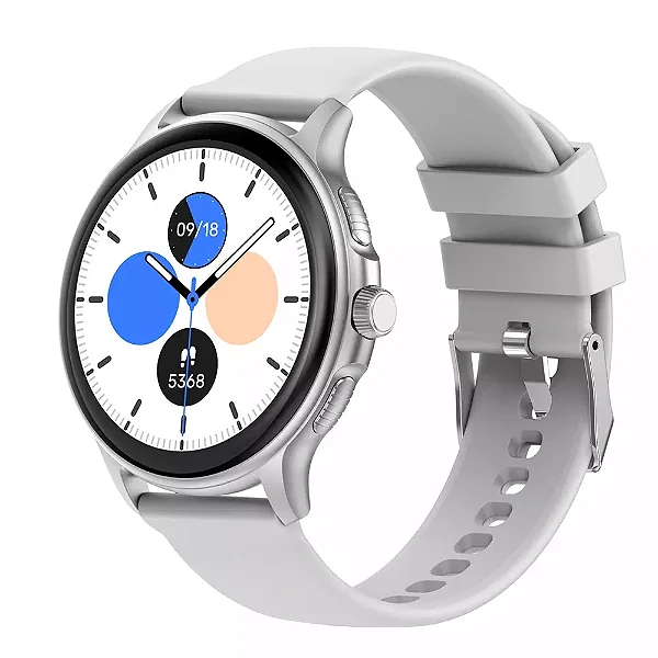 Smartwatch Peje ZW08 A Prova D'água Ameled Pulseira Extra - Prata