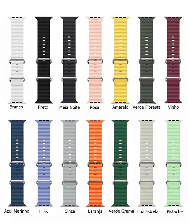 Pulseira Cinta Silicone Oceano Ultra 42|44|45|47|49mm - Braco