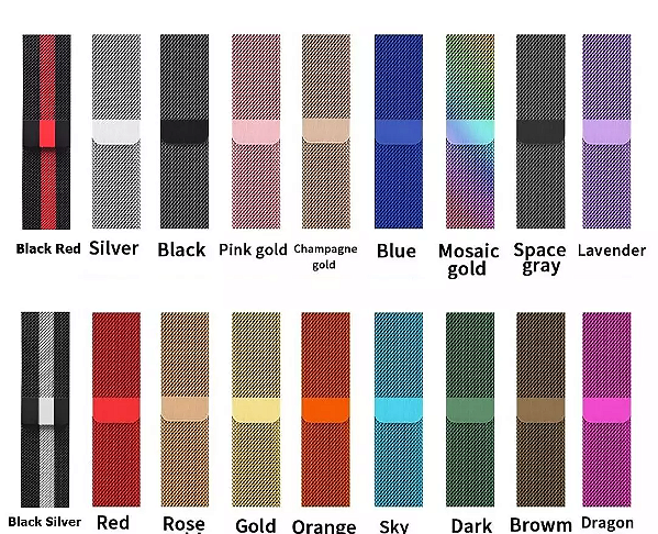 Pulseira De Aço Milanese 42|44|45|47|49mm - Silver