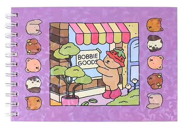 Livro de Colorir Relaxante Bobbie Goods Tema Fofuras e Criaturas Encantadas - Lilás