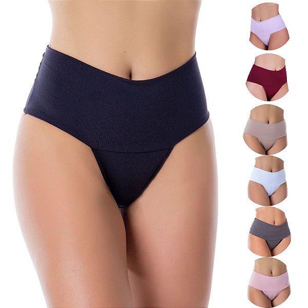 Kit 10 calcinhas PantyShape - Modeladora Zero Barriga