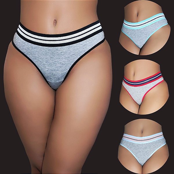 calcinha fio dental - cós elástico modelo de luxo, lingerie exclusiva rossana