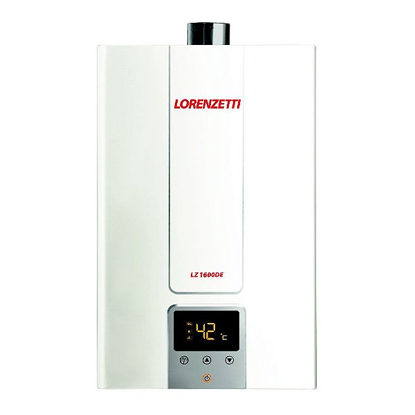 Aquecedor De Água A Gás Lorenzetti 15 Litros LZ 1600DE-B Branco GLP Bivolt