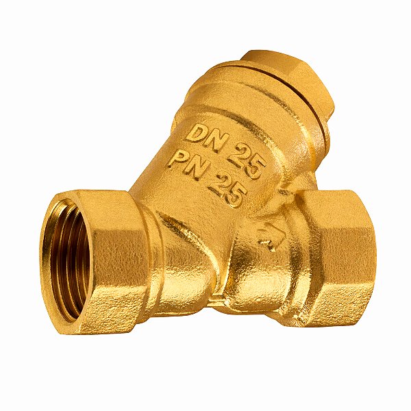 Filtro Y 1" Polegada FxF De Latão Com Tela Em Aço Inox Druck