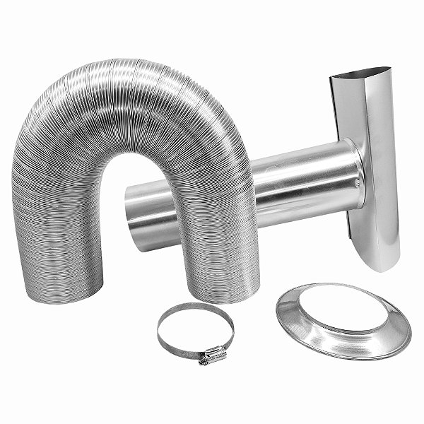 Conjunto EXAUSTÃO 80MM - 2 METRO C/ CHAPÉU