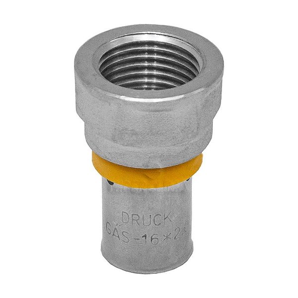 União Conexão Reta Tubo Pex Multicamadas 16x1/2" Gás Druck