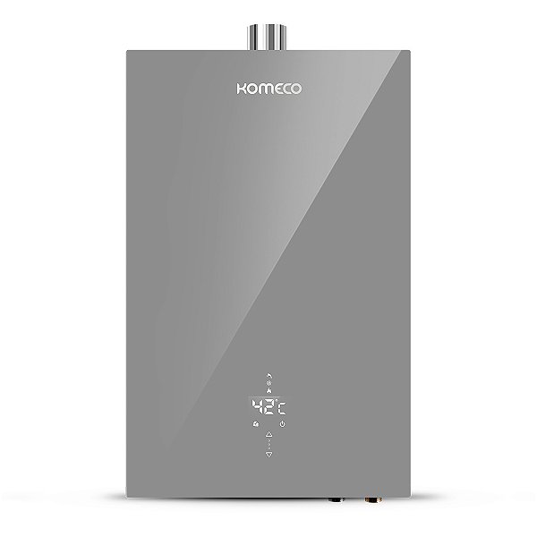 Aquecedor De Água A Gás Komeco 26 Litros KO 26SL Decor GN Prata Com Wifi
