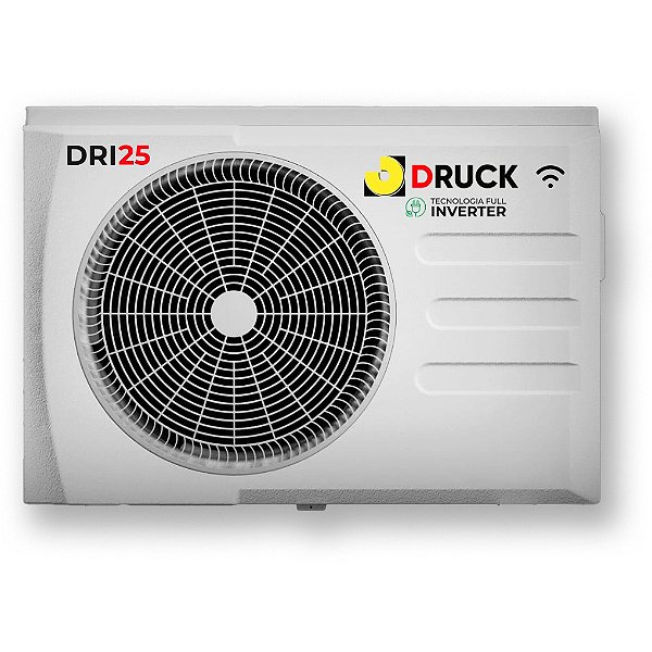 Bomba Trocador De Calor Full Inverter Druck DRI25 Mono 220V Branco Wi-fi 25000 BTUs