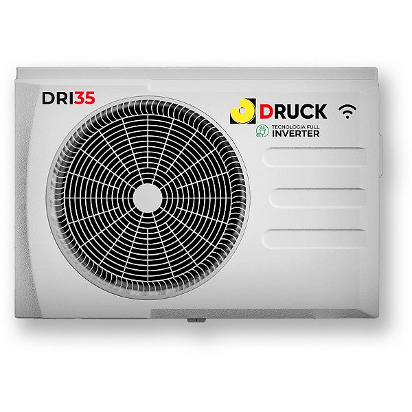 Bomba Trocador De Calor Full Inverter Druck DRI35 Mono 220V Branco Wi-fi 35000 BTUs
