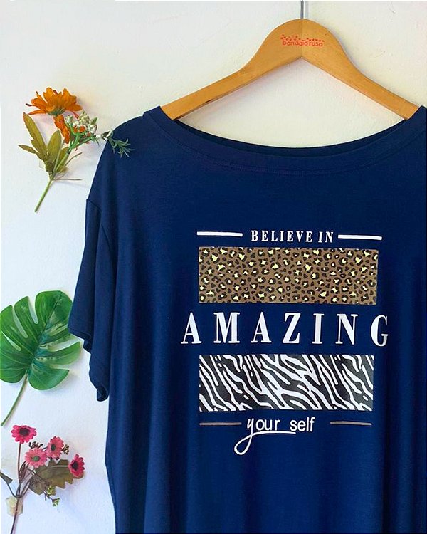 CAMISETA AMAZING MARINHO