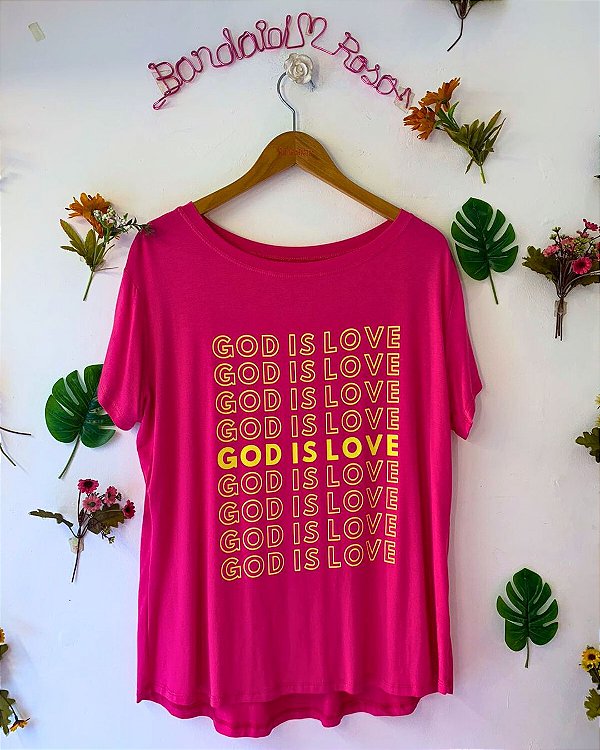 CAMISETA GOD IS LOVE PINK