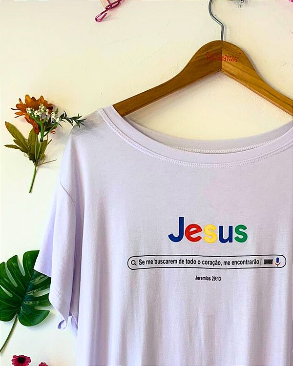 CAMISETA JESUS GOOGLE BRANCA