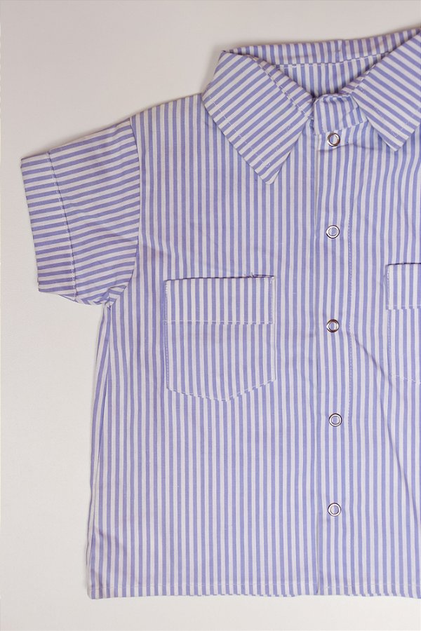 CAMISA KIDS LISTRAS AZUL