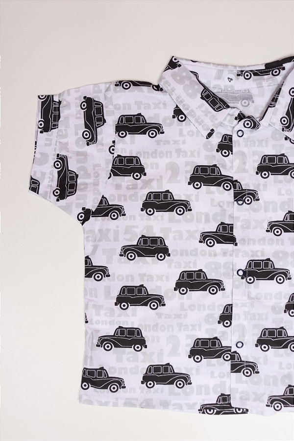 CAMISA KIDS CARROS PRETO
