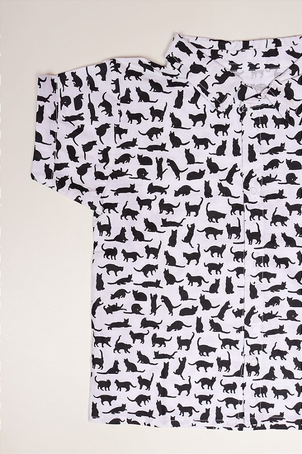 CAMISA KIDS GATO PRETO