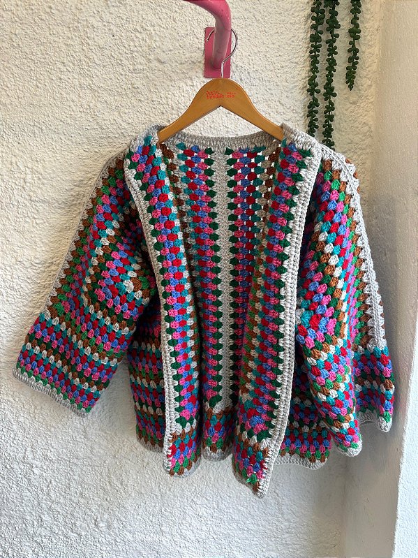 CASACÃO CROCHÊ LISTRAS