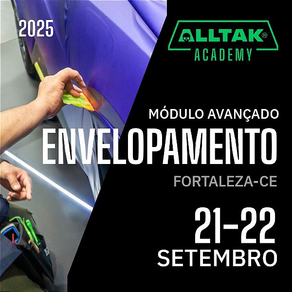 CURSO DE ENVELOPAMENTO AUTOMOTIVO AVANÇADO - DIAS 21 e 22 de Setembro Fortaleza/CE