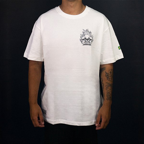 CAMISETA BLUE FLAME OFF WHITHE
