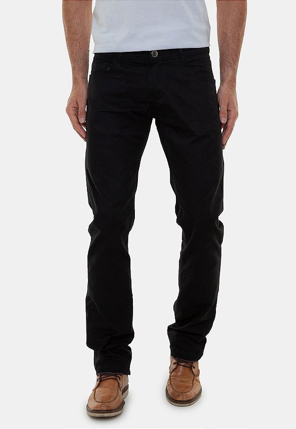 Calça de sarja masculina preta - Compre calça jeans com ótimo preço aqui /  Versatti jeans