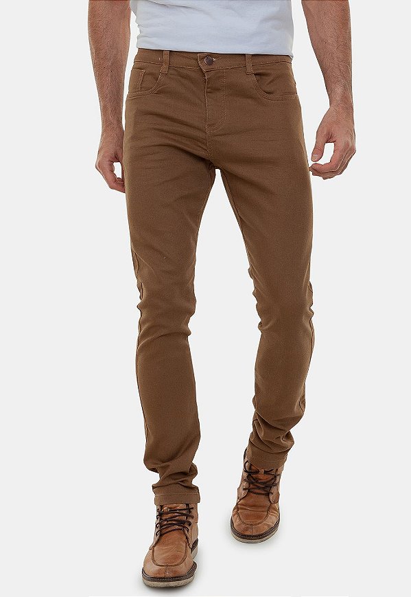 Calça de sarja caqui - Compre calça jeans com ótimo preço aqui / Versatti  jeans