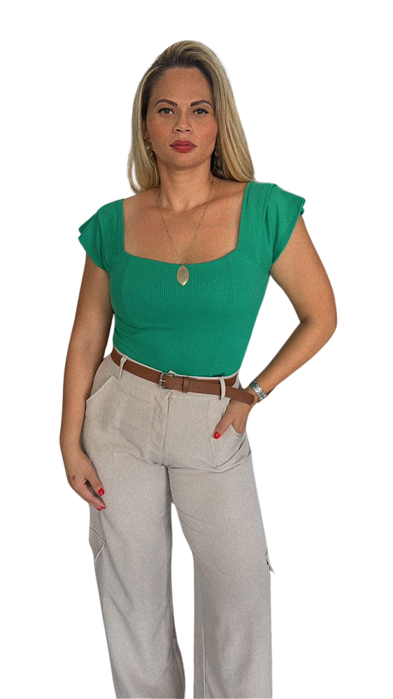 Blusa feminina de 2 BABADO canelado premium