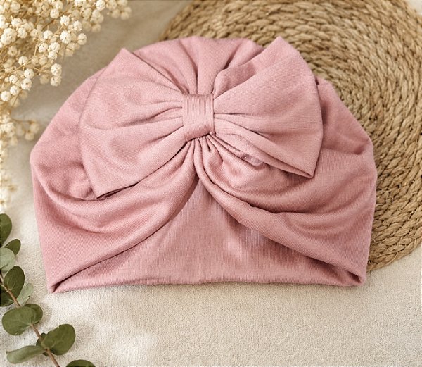 Turbante Zoe para Bebê Rosa