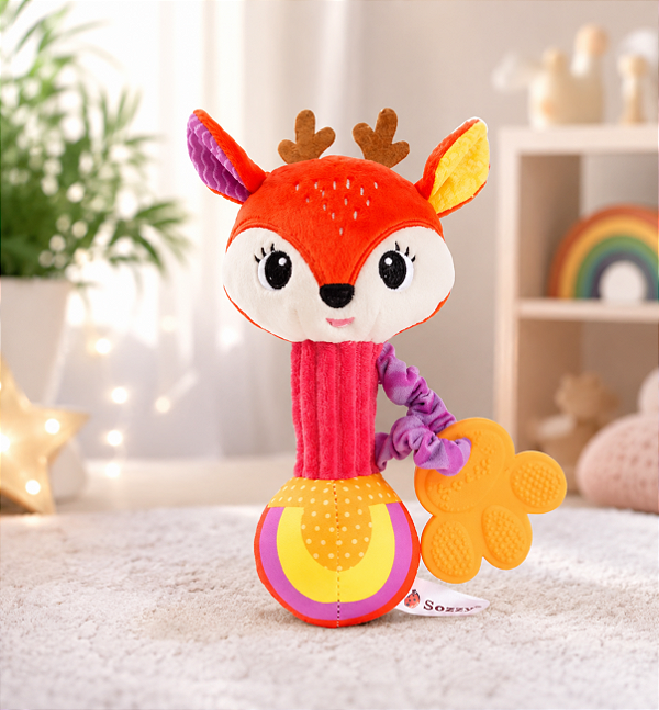 Chocalho Macio Animal para Bebês
