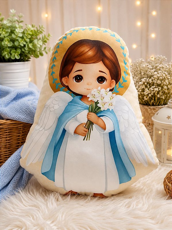 Almofada Decorativa Anjo para Quarto de Bebê
