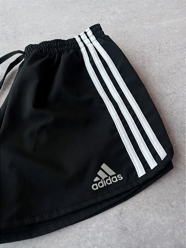 Shorts Tactel Adidas com faixa