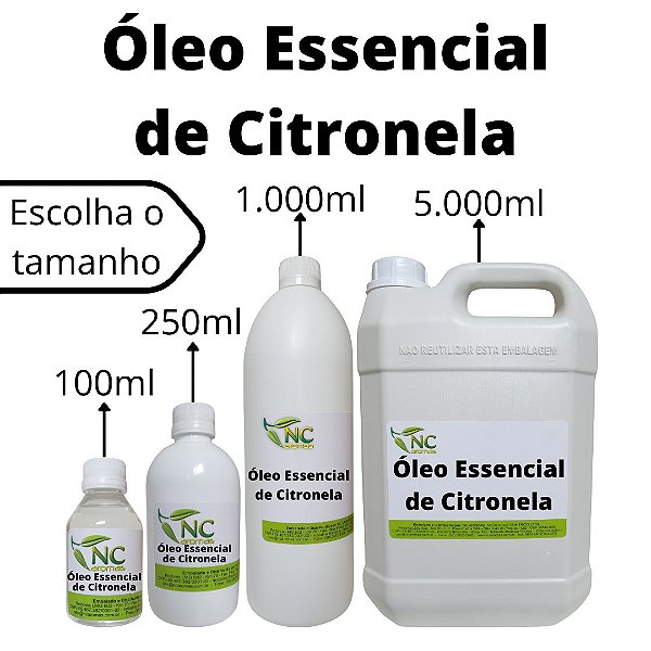 Óleo de Citronela Puro Óleo Essencial Natural