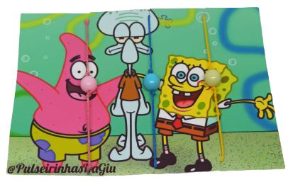 Trio de Pulseiras Bob Esponja