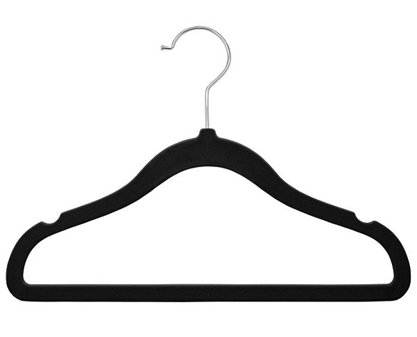 20 Unidades Cabides Aveludado Infantil Ultrafino Silk IKAZA