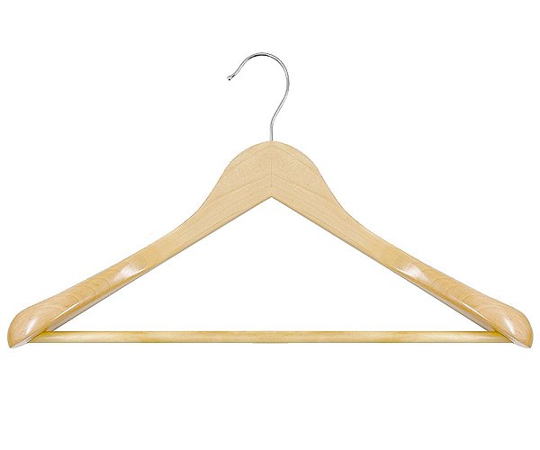 Kit 10 Cabides Terno de Madeira Resistência Executivo IKAZA