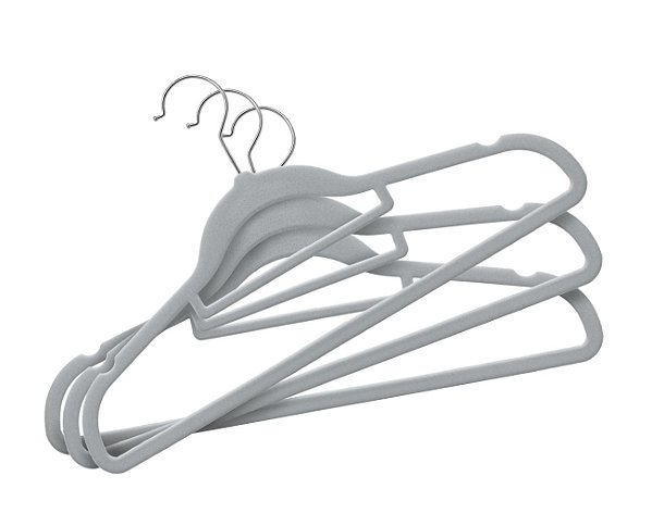 30 Unidades Cabides Aveludados Silk Modelo IKAZA