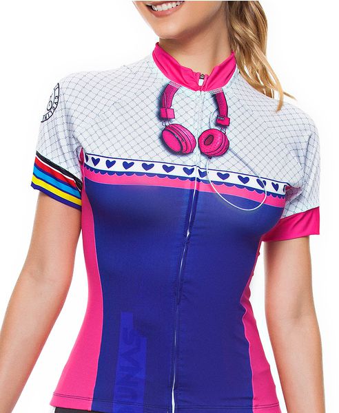 Camisa Manga Curta Feminina Ciclismo - Dunas - Fone | Pedalém - Pedalém -  Roupas para Ciclismo