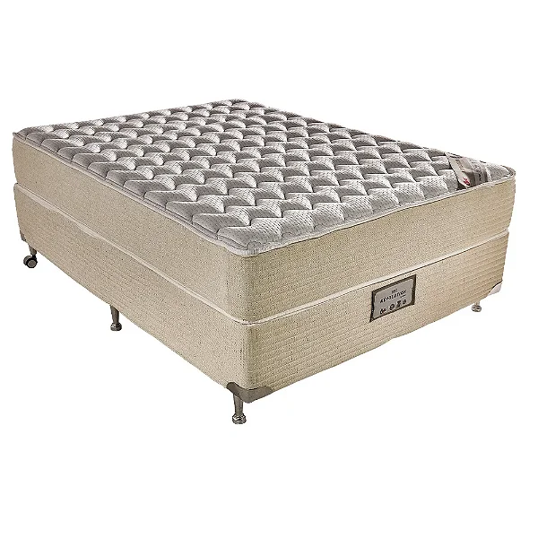 Cama Box + Colchão Castor Revolution New  Pocket One Face- Casal/Solteiro