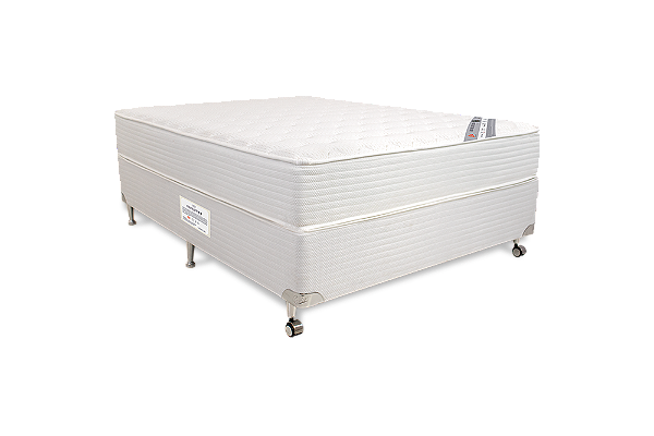 Cama Box + Colchão Castor Revolution New Híbrido Pocket One Face- Casal/Solteiro