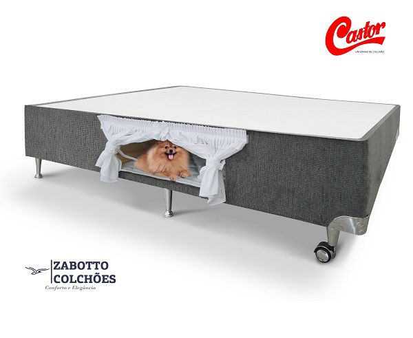 Cama Box Simples Castor Lux Pet - Casal/Solteiro