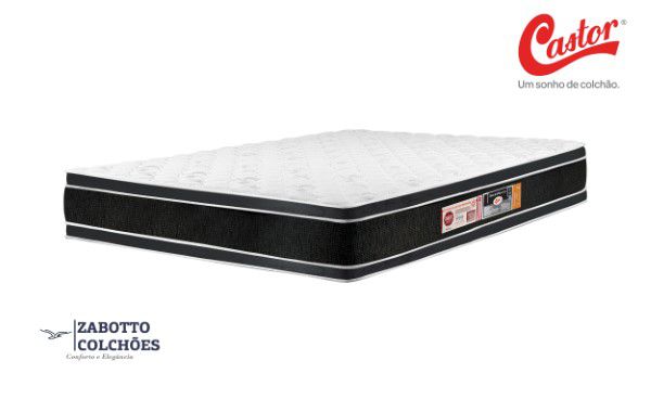 Colchão Castor ESPUMA Black & White D33 AIR Double Face - Casal/Solteiro