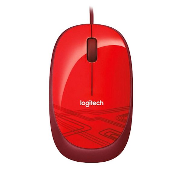 Mouse Óptico USB 1000 DPI Vermelho Logitech M105