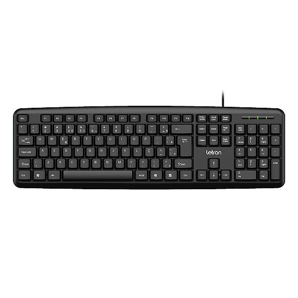 Teclado Básico Office Day By Day USB ABNT Preto Letron