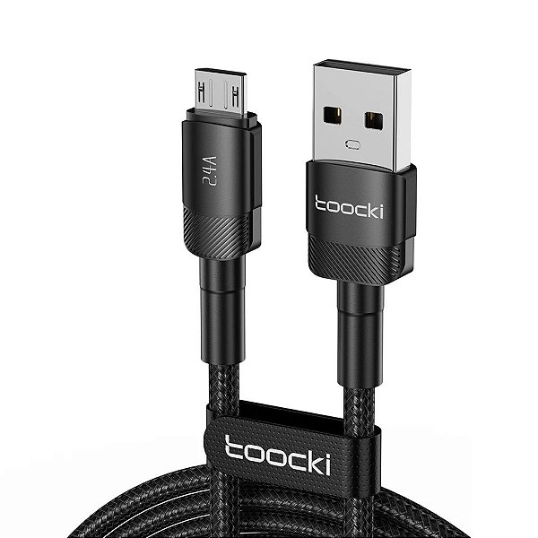 Cabo USB-A x Micro USB 2.4A Nylon 2m Toocki TQ-X12