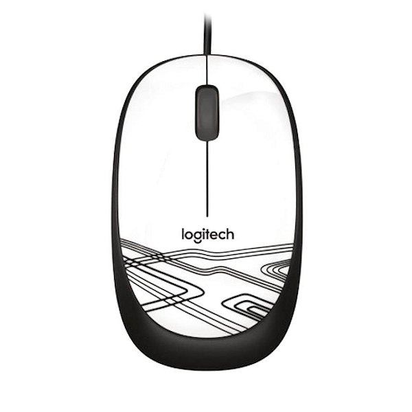 Mouse Óptico USB 1000 DPI Branco Logitech M105