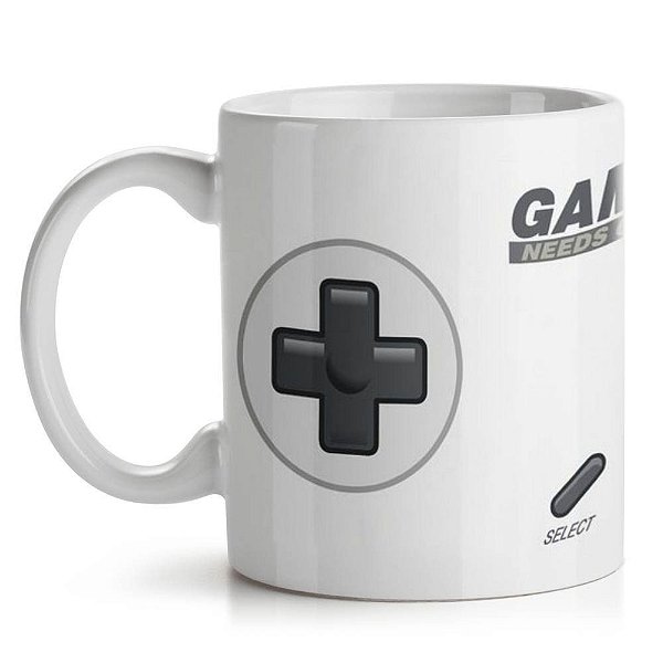 Caneca de Cerâmica 325ml Gamer Needs Coffee Yaay! CAN084