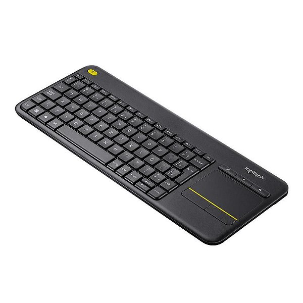 Teclado Multimídia Sem Fio c/ Touchpad ABNT2 Logitech K400+