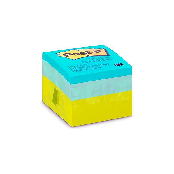 Bloco Adesivo 47x47mm 400 Folhas Post-it Cubinho Verde 3M